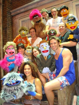 Avenue Q - teal ribbons for ovarian cancer awareness