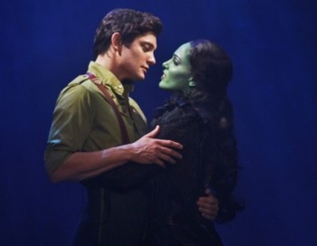 Rob Mills as Fiyero and Amanda Harrison as Elphaba in Wicked