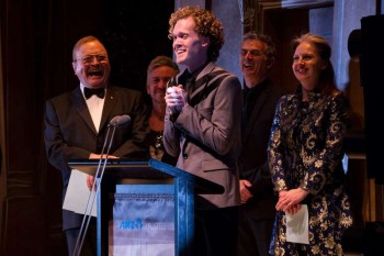 Glenn Hill thanks the Rob Guest Endowment team. Image by Blueprint Studios