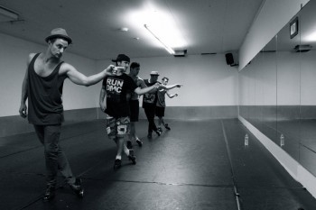 The Tap Pack rehearsing