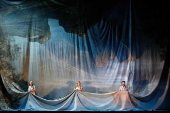 Elizabeth Campbell, Jacqueline Dark and Anke Höppner as The Norns