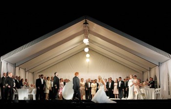 Barry Ryan as Gunther, Daniel Sumegi as Hagen, Stefan Vinke as Siegfried, Sharon Prero as Gutrune, Susan Bullock as Brünnhilde, the Opera Australia Chorus and extras