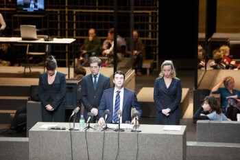 L-R Renee Fokker, Eelco Smits, Jacob Derwig and Marieke Heebink in Roman Tragedies. Image by Jan Versweyveld.