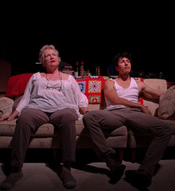 Diana McClean and Stephen Multari in 4000 Miles - La Boite Indie. [Image: Gez Xavier Mansfield]