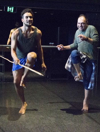 Waangenga Blanco and Stephen Page, Patyegarang rehearsals Photo by Jess Bialek