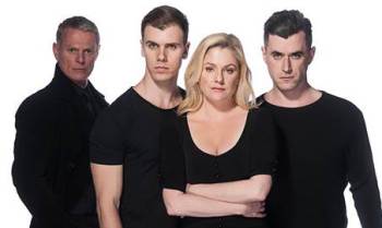 The cast of Blood Brothers for Hayes Theatre Co.
