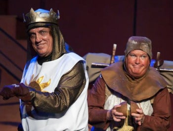 Jon English and Simon Gallaher in Spamalot - Harvest Rain [photography: Nick Morrissey]