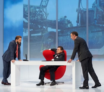 Steven Rooke, Greg McNeill, and Damon Lockwood in Gasp! - Queensland Theatre Company. Photo by Gary Marsh.