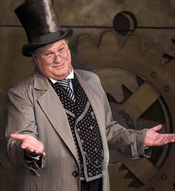 Simon Gallaher as the Wizard in Wicked. Photography: Stephen Reinhardt.