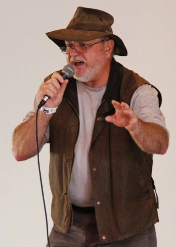 Colin Driscoll as the Ghostly Swagman. Photo by Jim McAlinden