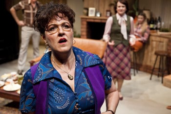 Queenie van de Zandy and Michelle Doake in Absent Friends. Photo by Katy Green-Loughrey.