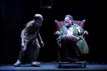Tom Budge and Hugo Weaving in Endgame. Photo by Lisa Tomasetti.