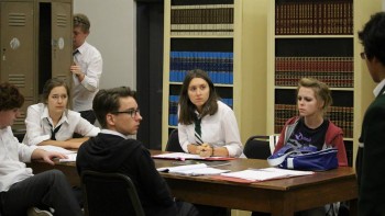 From far left: Luke Beattie, Chloe Higson, Alec Council, Thomas G Burt, Hannah Lehmann, Alannah Robertson and Jaime Santos. Photo by Sinui Pavino.