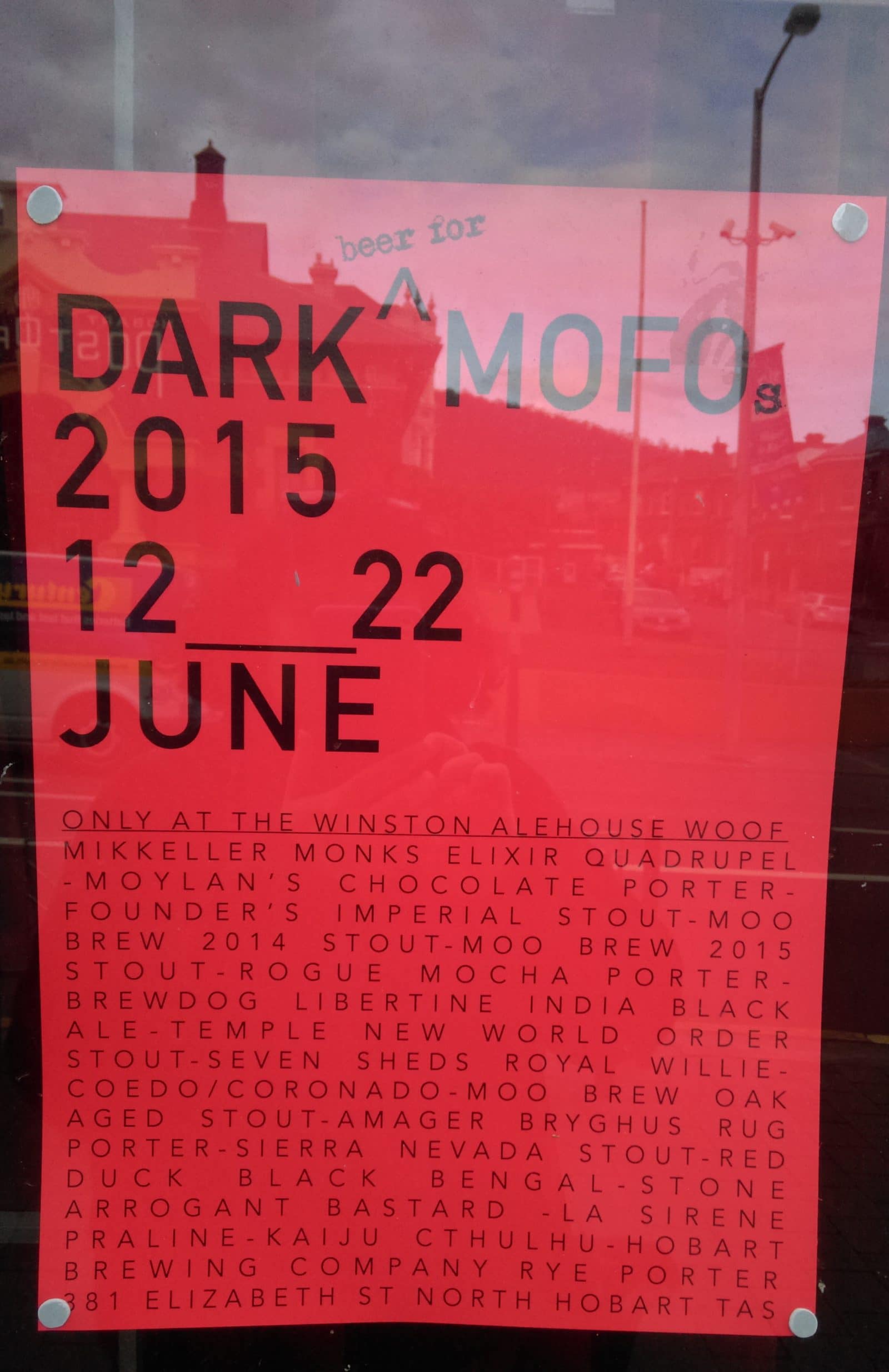 Dark Beer for Mofos. Photo by A-M Peard