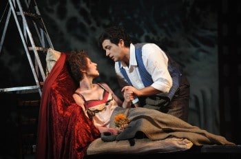 Gianluca Terranova as Rodolfo and Nicole Car as Mimì. Image by Branco Gaica