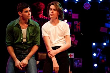 Jai Higgs and Alec Snow in Holding the Man. Image by Al Caeiro