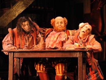 Jud Arthur as Pistol, Warwick Fyfe as Sir John Falstaff & Kanen Breen as Bardolph. Image by Branco Gacia