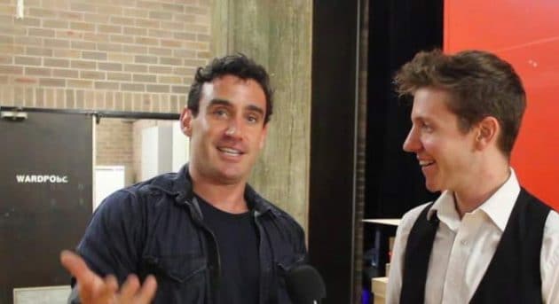 Mike Snell and Liam Bradbery backstage at Hats Off 2013