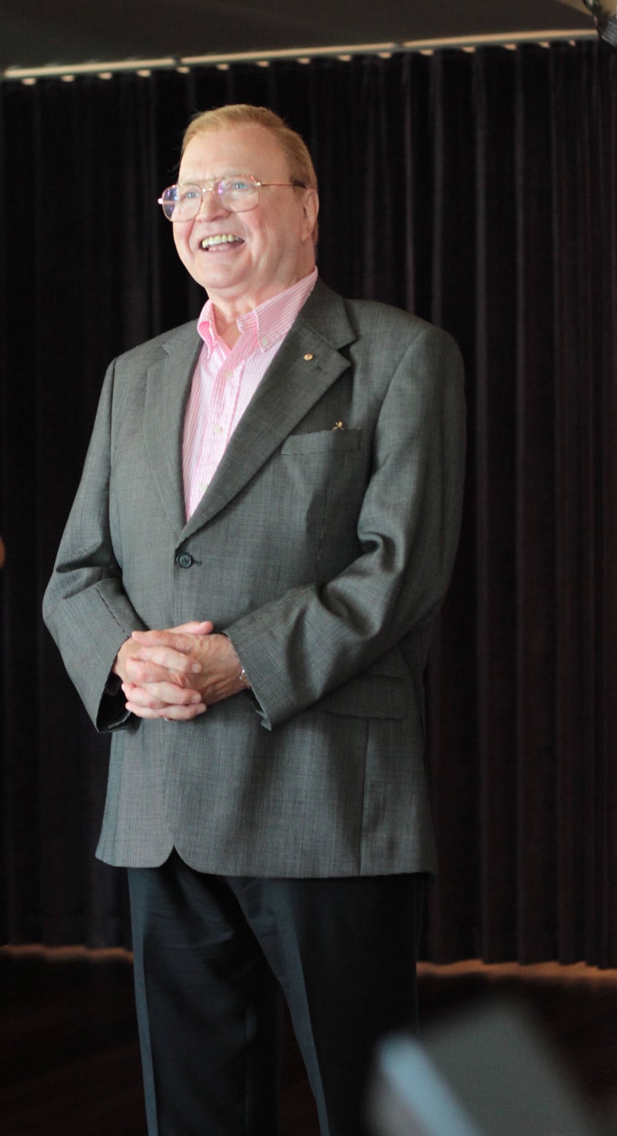 Bert Newton at the launch of Grease. Image by Erin James
