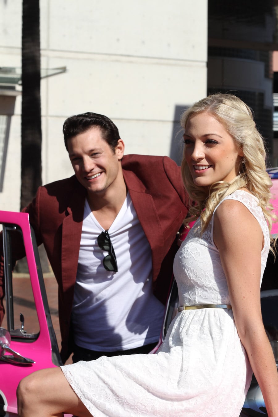 Rob Mills and Gretel Scarlett will star as Danny and Sandy in Grease. Image by Erin James
