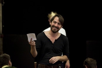 Ewen Leslie in rehearsals for STC’s Rosencrantz and Guildenstern are Dead Photo: Lisa Tomasetti