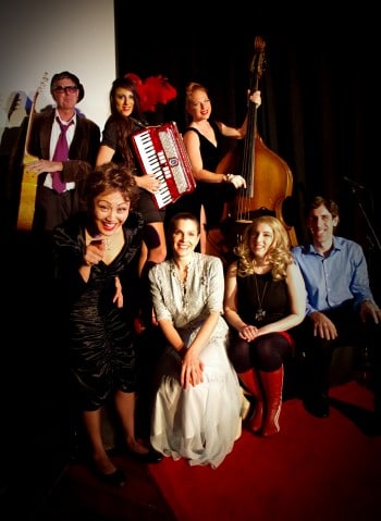 Top from right: Jeffrey Harrold, NIkki Dagosinto, Beth Sheldon Bottom from right: Rhoda Lopez, Zalia Joi, Emma Shaw, David Charles Bowyer Photo:  Emma Brown 