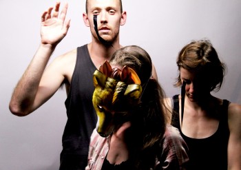 Josh Price, Nikki Shiels and Karen Sibbing in M+M Photo: Daisy Noyes