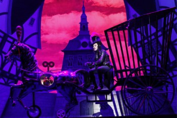 Tyler Coppin as the Child Catcher in Chitty Chitty Bang Bang
