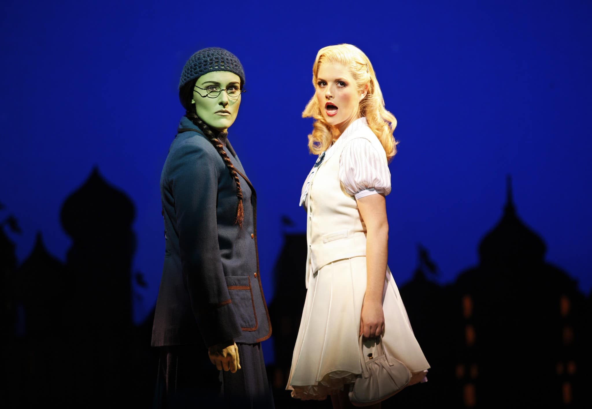 Elphaba (Jemma Rix) and Glinda (Lucy Durack) Photo: Jeff Busby