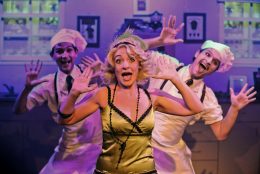 Steven Kreamer, Jaimie Leig Johnson and Rick Woodhouse in Squabbalogic's The Drowsy Chaperone. Image by Michael Francis of Francis Fotography