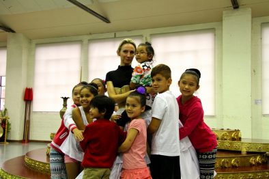 LIsa McCune and the children's ensemble