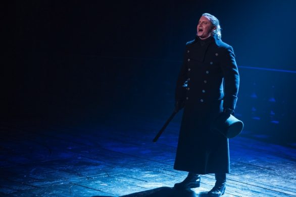 Hayden Tee as Javert in Les Miserables. Image by Matt Murphy