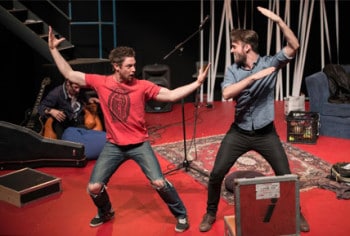 Nicholas Gell and Thomas Hutchins in Hedonism’s Second Album - La Boite Indie. [image supplied].