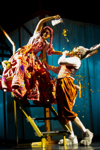 Zindzi Okenyo and Nathan O'Keefe in Masquerade. Photo by Brett Boardman.