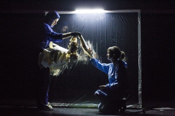 Artists from The Last Great Hunt perform Falling Through Clouds at the 2015 Sydney Festival (photo by Jamie Williams/Sydney Festival)