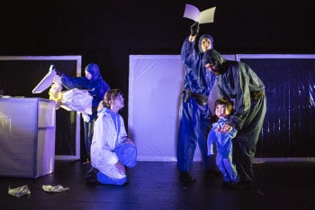 Artists from The Last Great Hunt perform Falling Through Clouds at the 2015 Sydney Festival (photo by Jamie Williams/Sydney Festival)