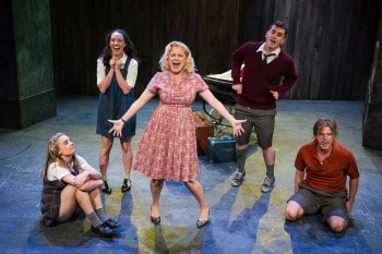 Christy Sullivan, Erin James, Helen Dallimore, Bobby Fox and Jamie Kristian. Image by Kurt Sneddon