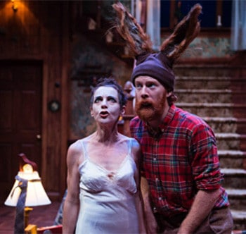 Christen O’Leary and Kieran Law in A Midsummer Night's Dream - La Boite Theatre. Image Supplied.