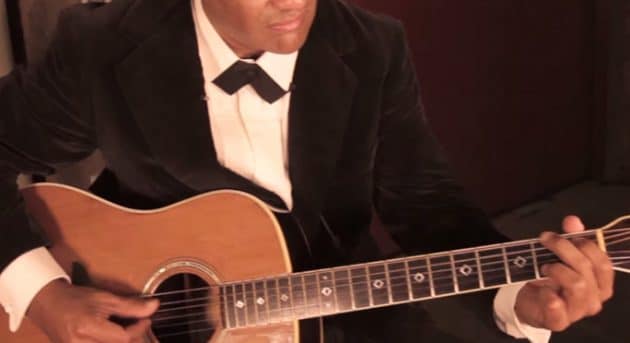 Michael Tuahine as Jimmy Little - Queensland Theatre Company. Photo supplied.