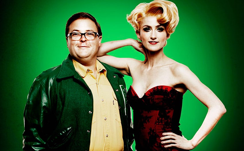 Brent Hill (Seymour) and Esther Hannaford (Audrey) | Photo by Jefff Busby