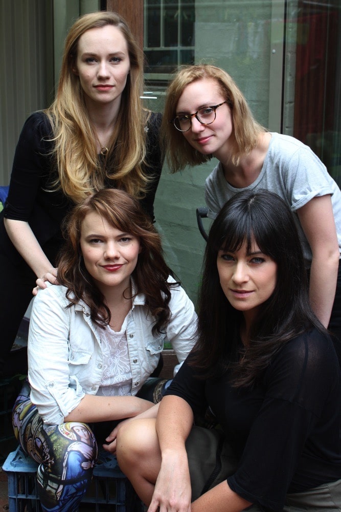 Organisers of the event Lizzie Schebesta, Clementine Mills, Erica Lovell, Libby Gemmell. Image by Jacqui Dark