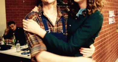 Joel Granger and Matilda Moran backstage at WAAPA, 2015
