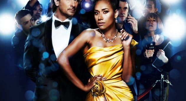 Paulini Curuenavuli and Kip Gamblin in The Bodyguard. Image supplied.