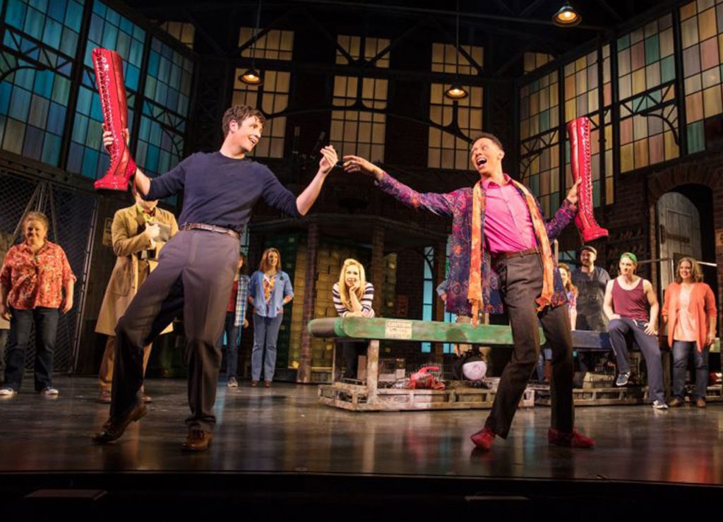 Toby Francis and Callum Francis in Kinky Boots. Image by Matthew Murphy.