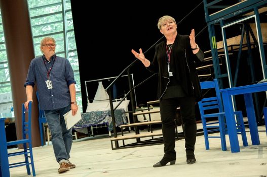 Producer Louise Withers introducing the cast