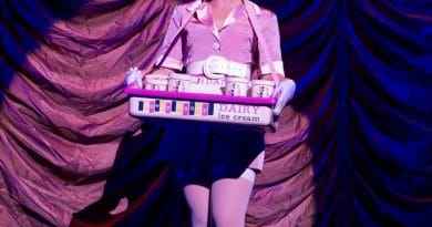 Amanda Harrison in The Rocky Horror Show, 2018. Image by Jeff Busby
