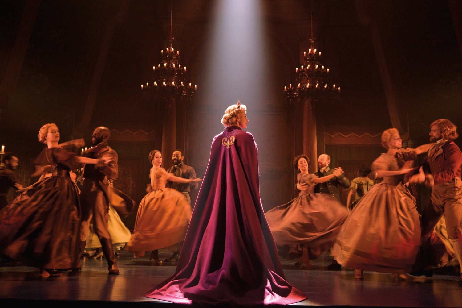 Caissie Levy(Elsa) and the Company of FROZEN on Broadway | Photo by Deen van Meer