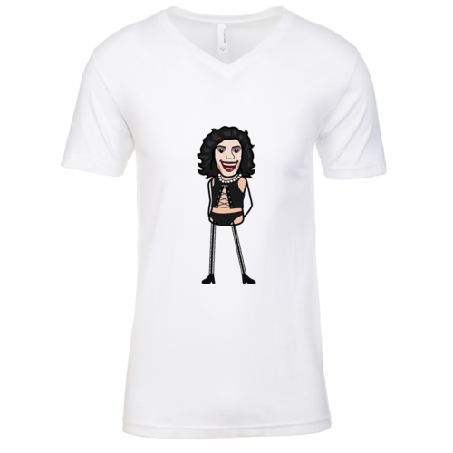 Frankenfurter Mens White V Neck T-Shirt