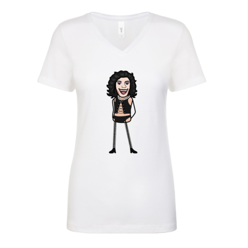 Frankenfurter Womens White V Neck T-Shirt