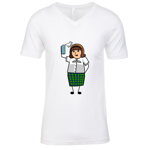 Hairspray Mens White V Neck T-Shirt